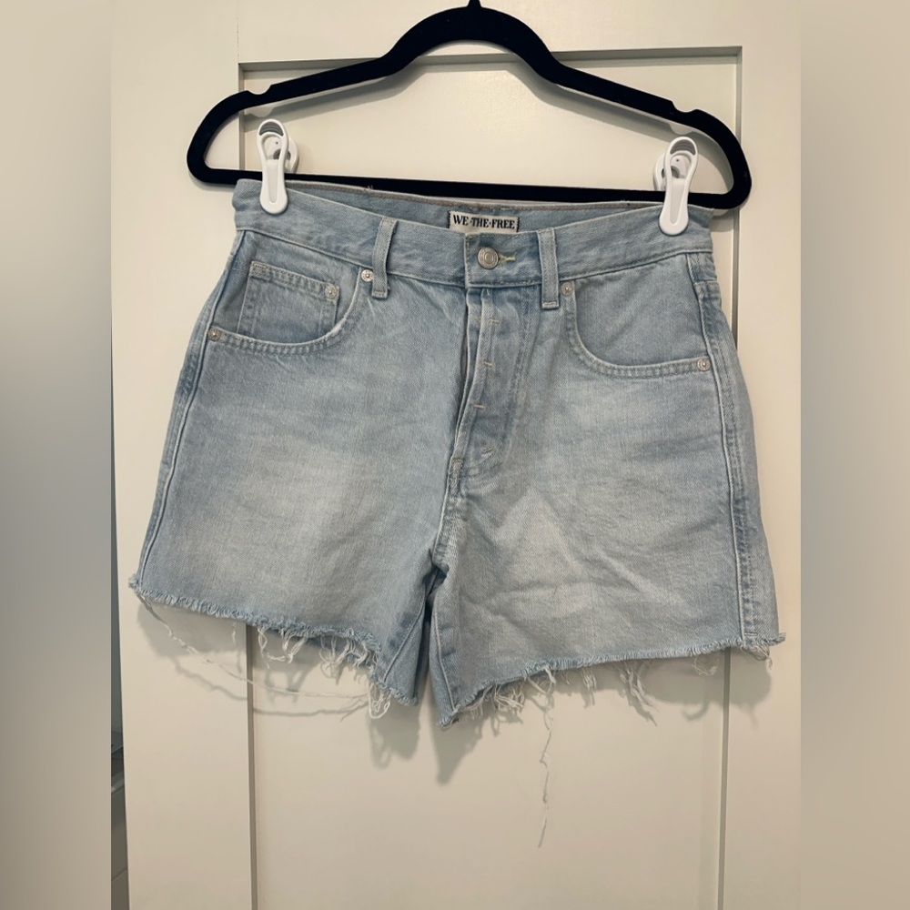 Free People Mid Rise Jean Shorts